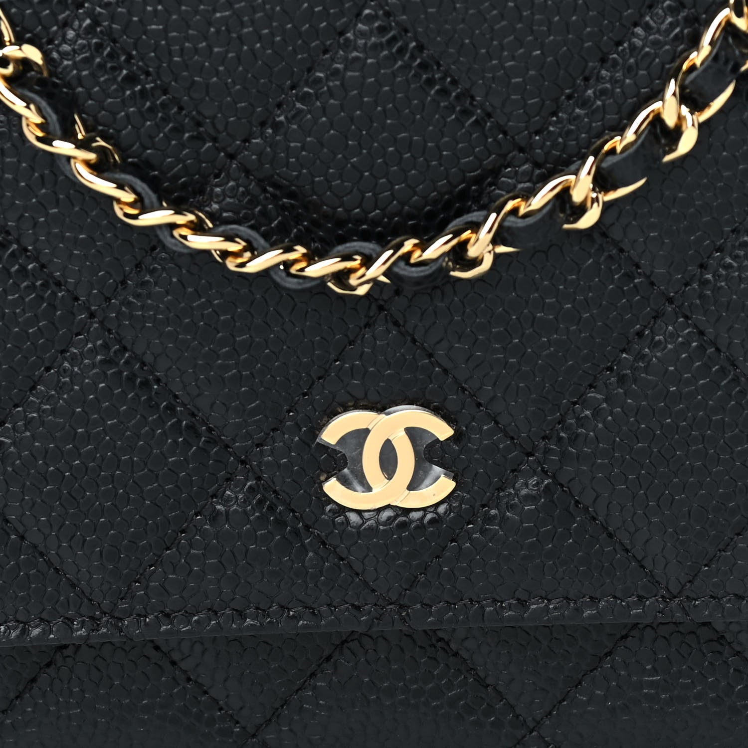 Chanel Caviar Quilted Wallet On Chain WOC Black 6 of 11