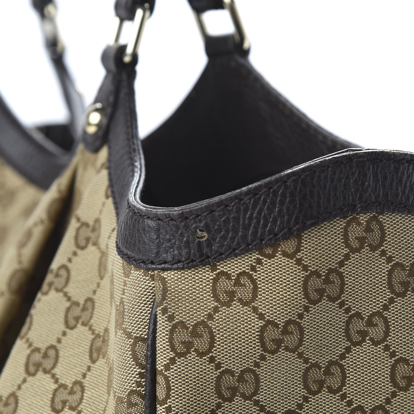 Monogram Dollar Calfskin Large Sukey Tote Beige Ebony Testa di Moro