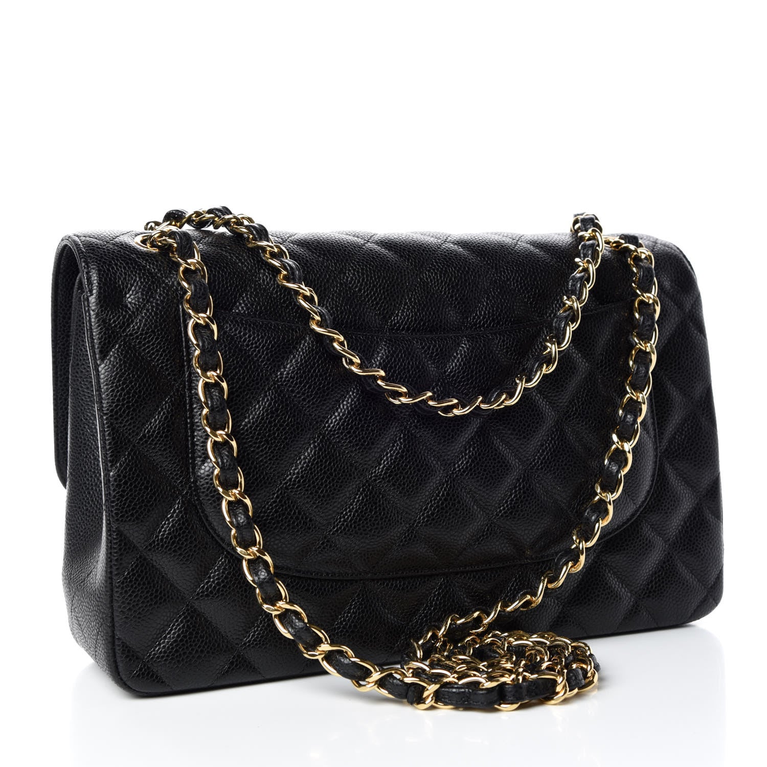 Chanel Caviar Quilted Jumbo Double Flap Black 3 of 9