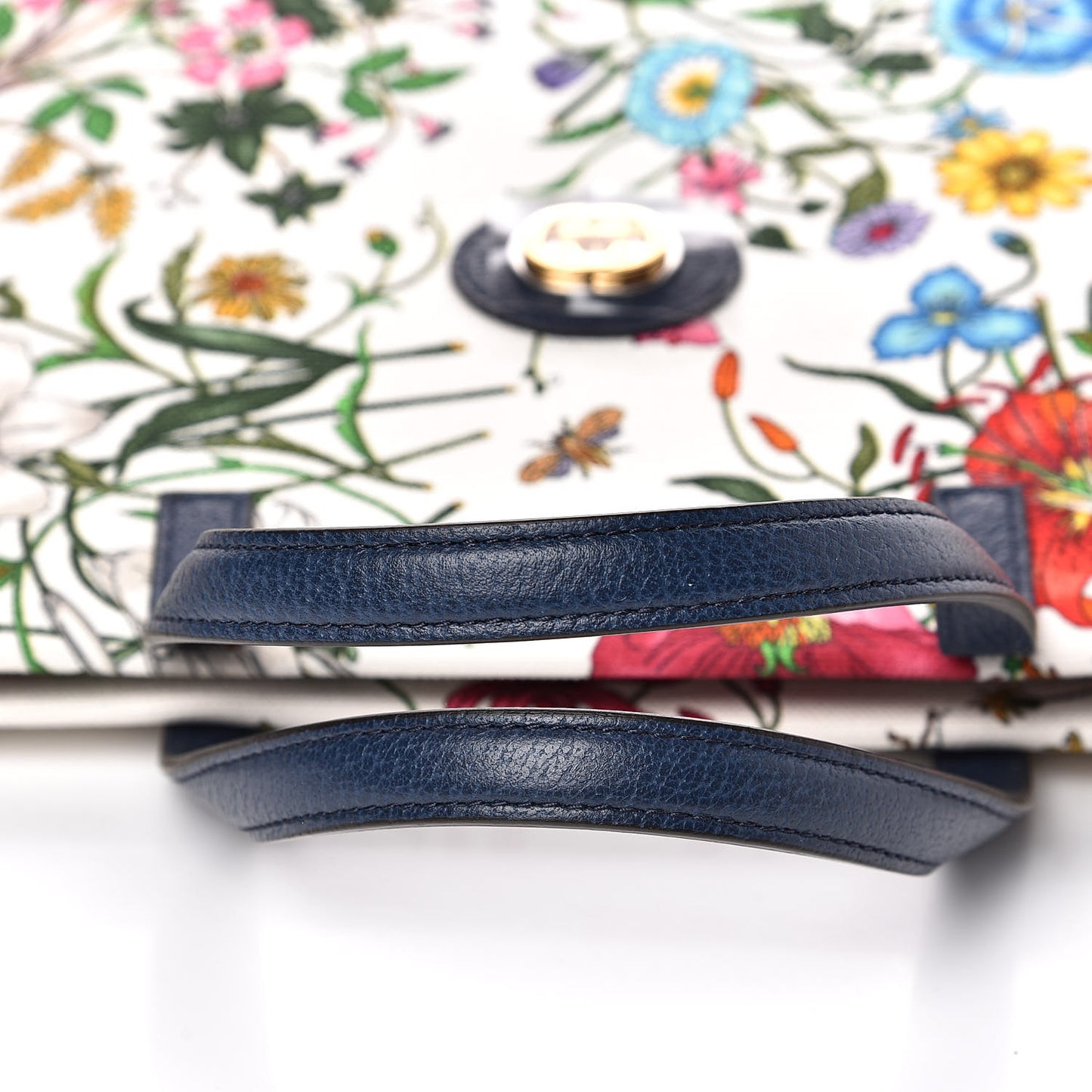 Canvas Large Flora Tote Navy Multicolor