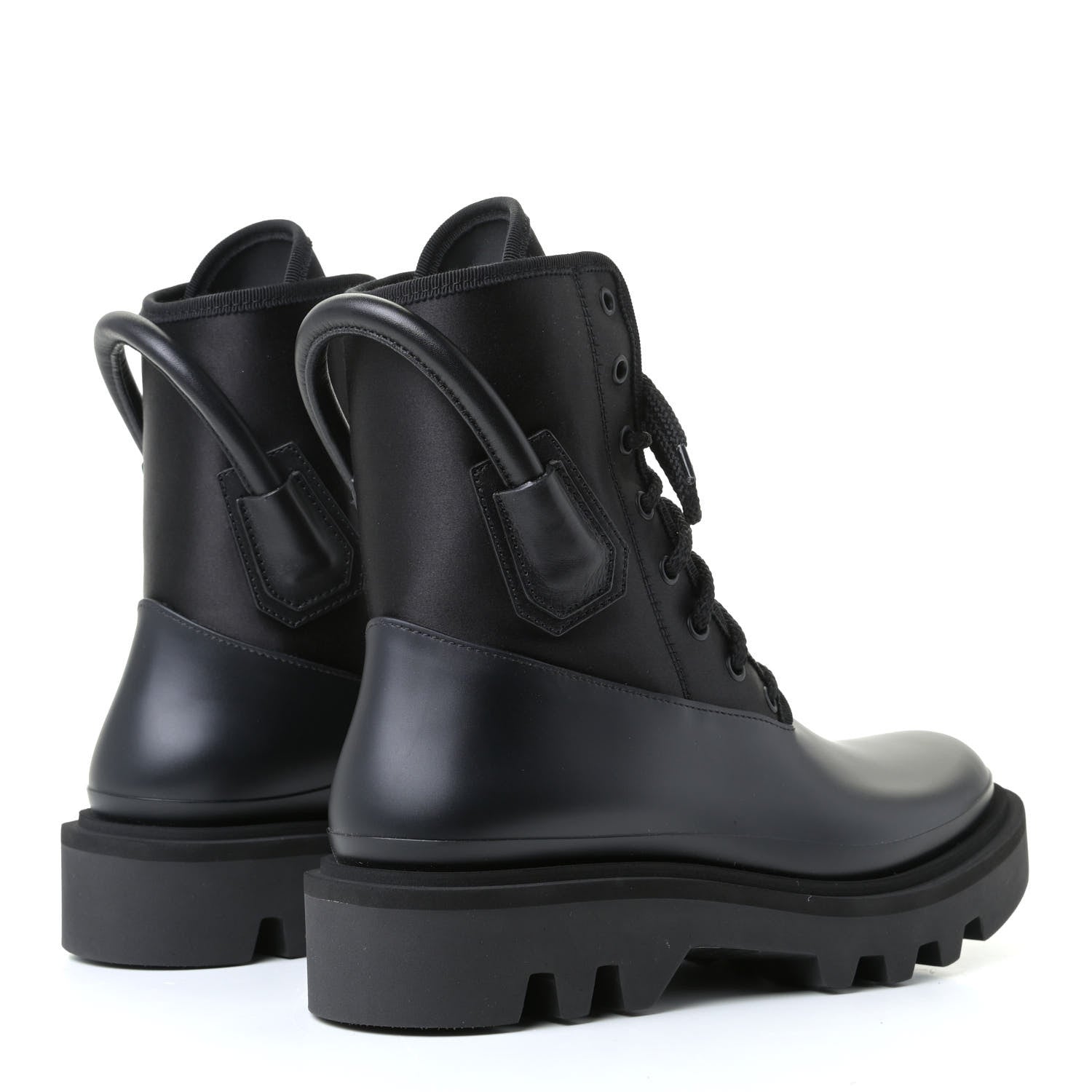Givenchy Satin Neoprene Combat Rain Boots 39 Black 4 of 10