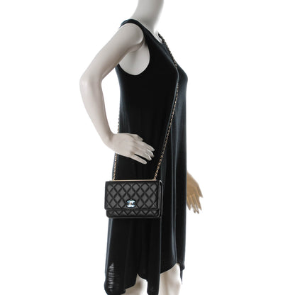 Chanel Lambskin Quilted Trendy CC Wallet On Chain WOC Black 2 of 9