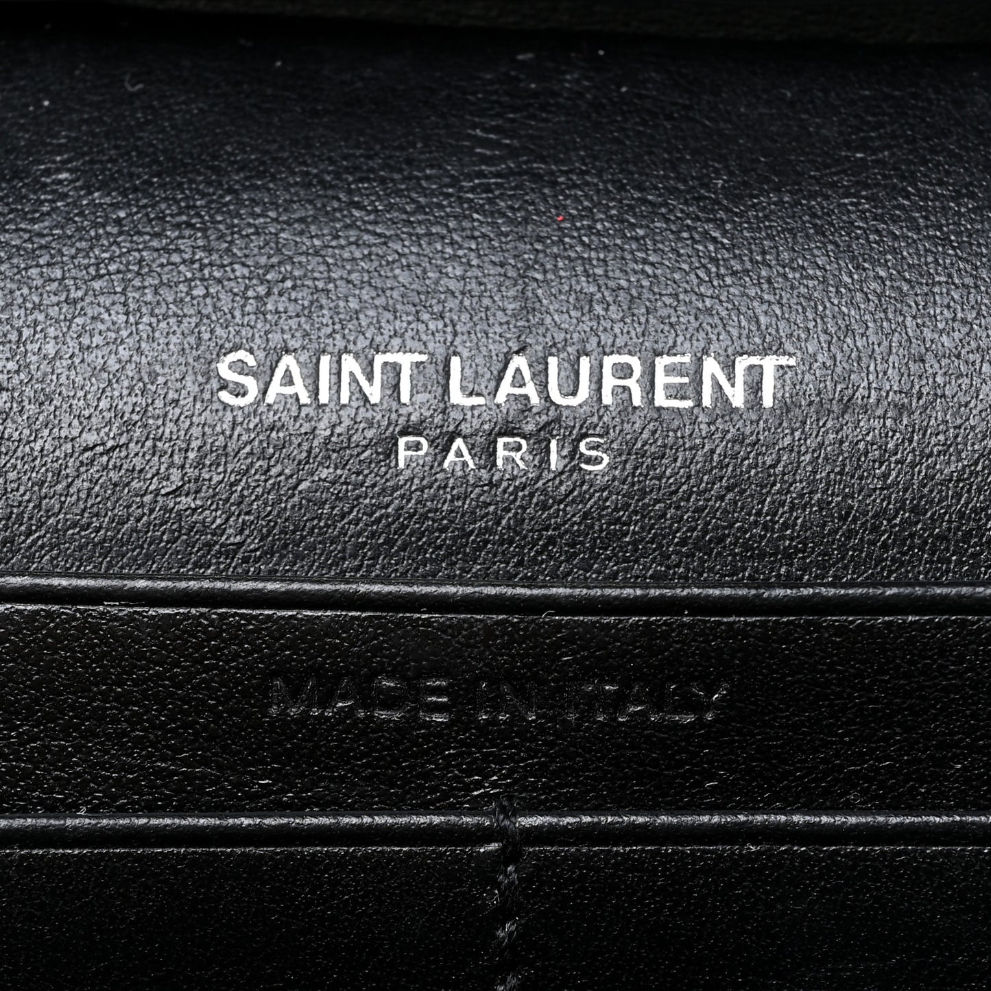 Calfskin Crocodile Embossed Monogram Chain Wallet Black