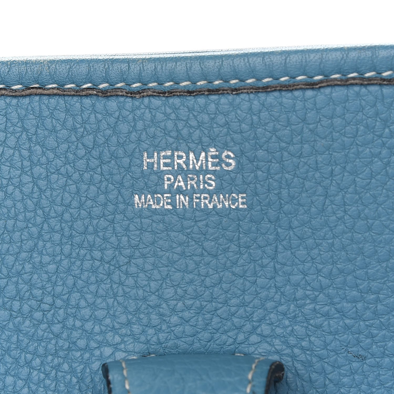 Hermes Taurillon Clemence Evelyne II GM Blue Jean 5 of 8