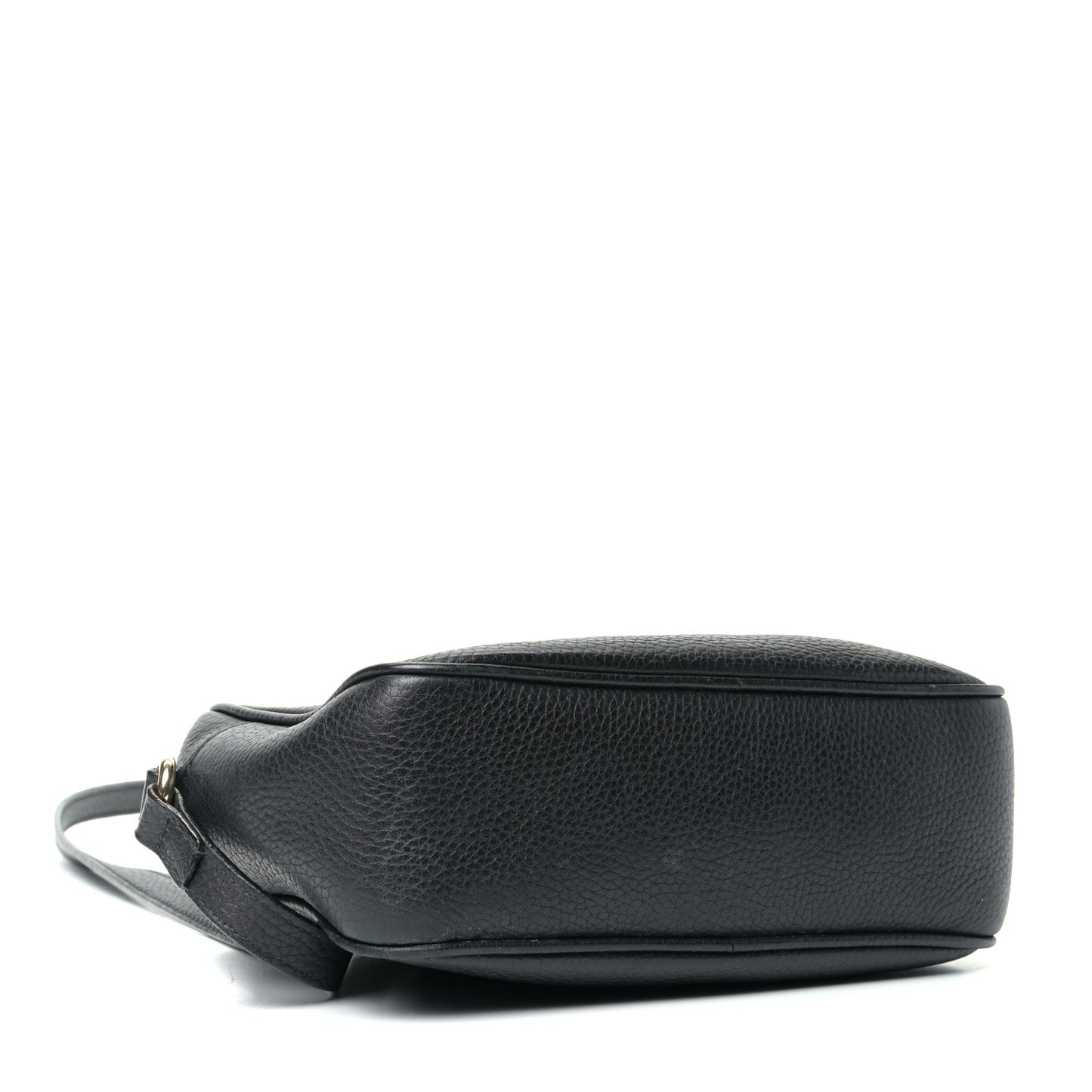 Pebbled Calfskin Small Soho Disco Bag Black