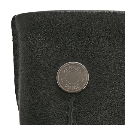Hermes Lambskin Cashmere Gloves 8.5 Black 4 of 5