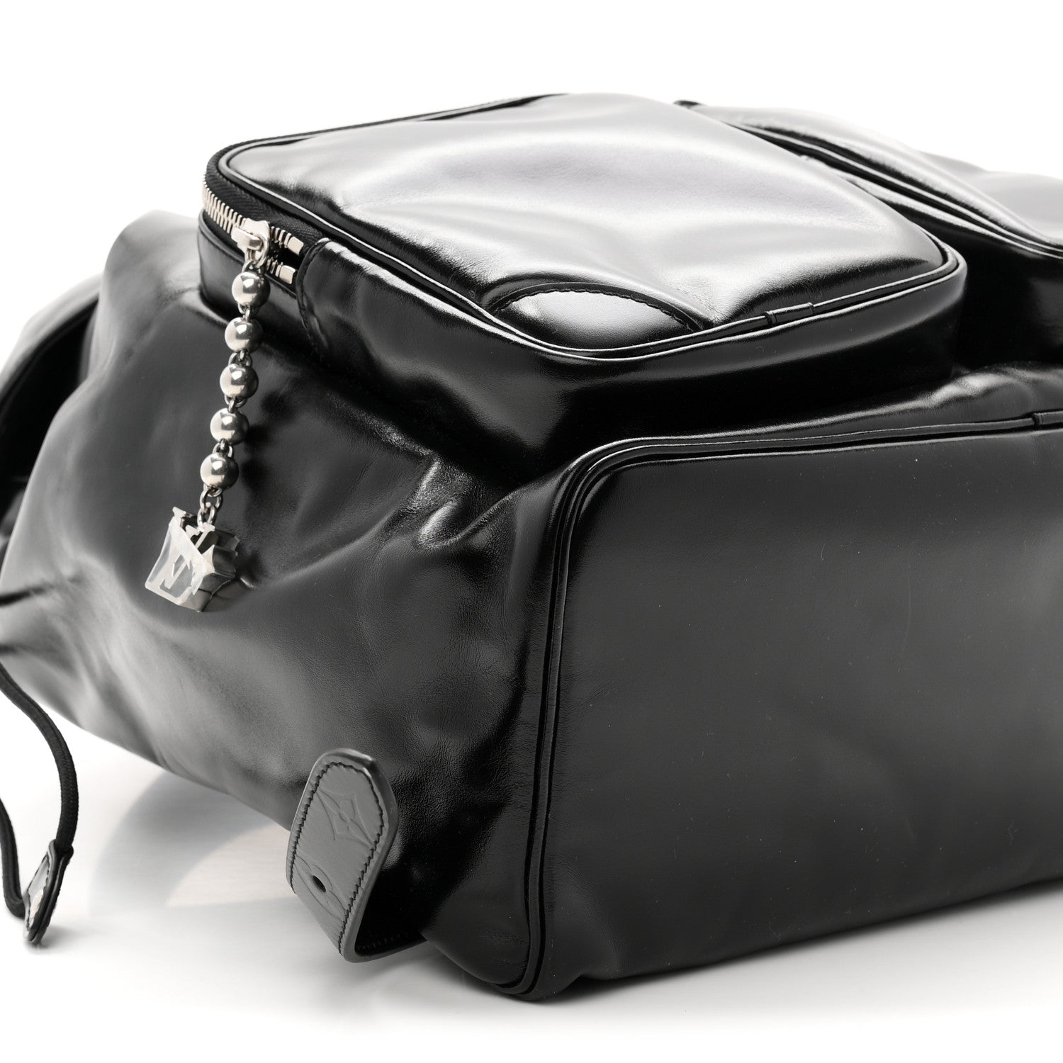Louis Vuitton Shiny Calfskin Montsouris Cargo Backpack Black 8 of 10