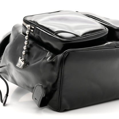 Louis Vuitton Shiny Calfskin Montsouris Cargo Backpack Black 8 of 10