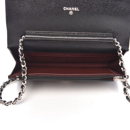 Chanel Caviar Quilted Wallet On Chain WOC Black 5 of 12