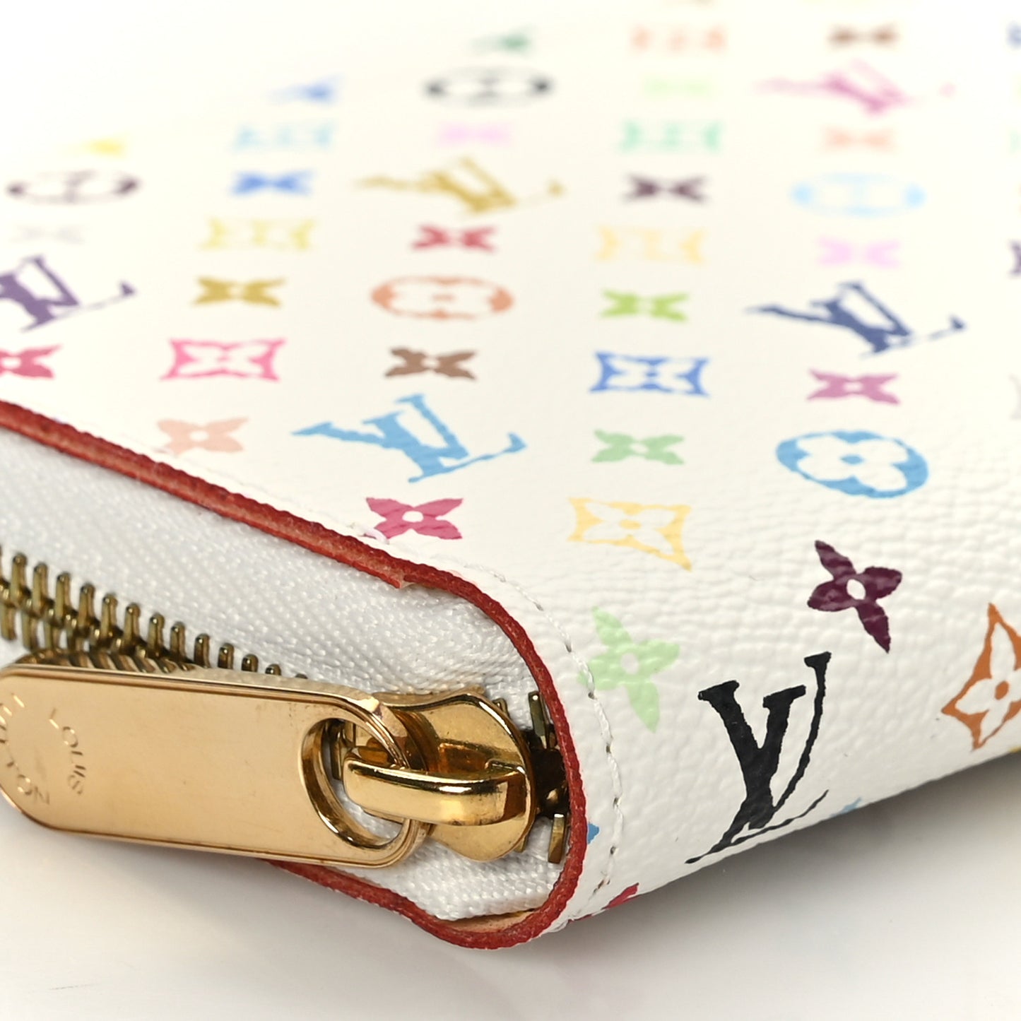 Monogram Multicolor Zippy Wallet White Litchi