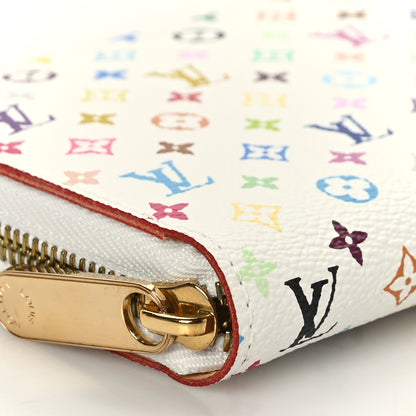 Louis Vuitton Monogram Multicolor Zippy Wallet White Litchi 7 of 8