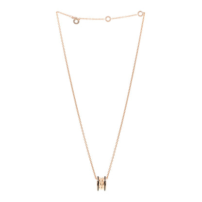 Bulgari 18K Rose Gold Black Ceramic B.Zero1 Rock Pendant Necklace 3 of 5