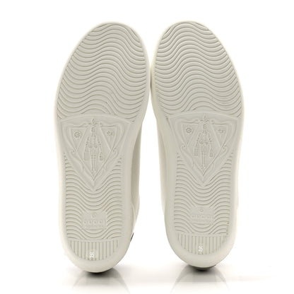 Gucci Calfskin Interlocking G Perforated Womens Ace Sneakers 35 White Grey Sky 5 of 10