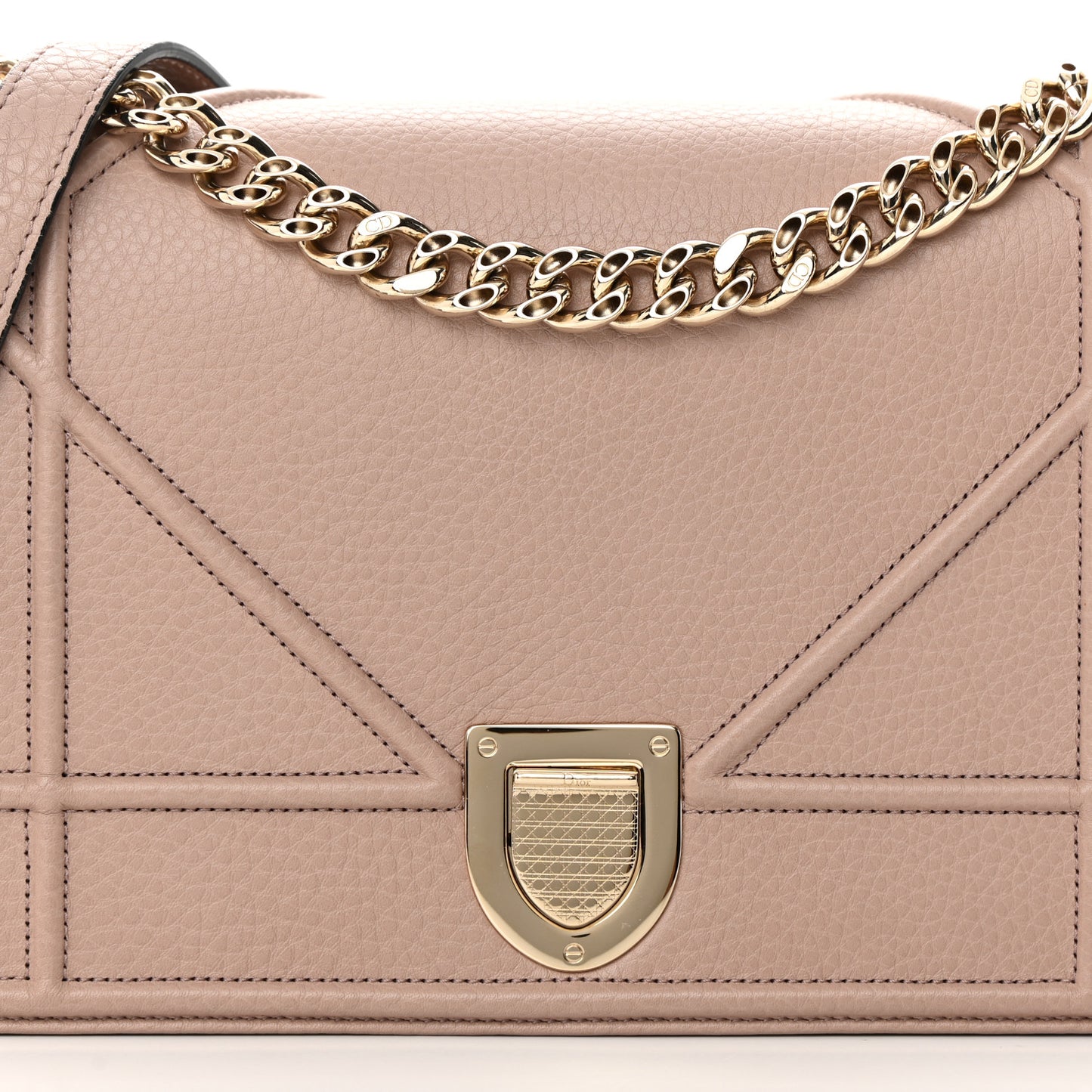 Grained Calfskin Medium Diorama Flap Bag Rose Poudre