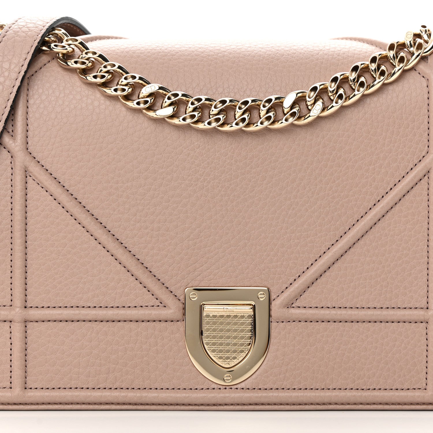 Christian Dior Grained Calfskin Medium Diorama Flap Bag Rose Poudre 9 of 18