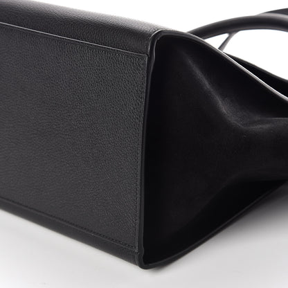 Celine Drummed Calfskin Suede Small Trapeze Black 7 of 9