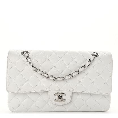 Chanel Caviar Quilted Medium Double Flap White 1 of 10
