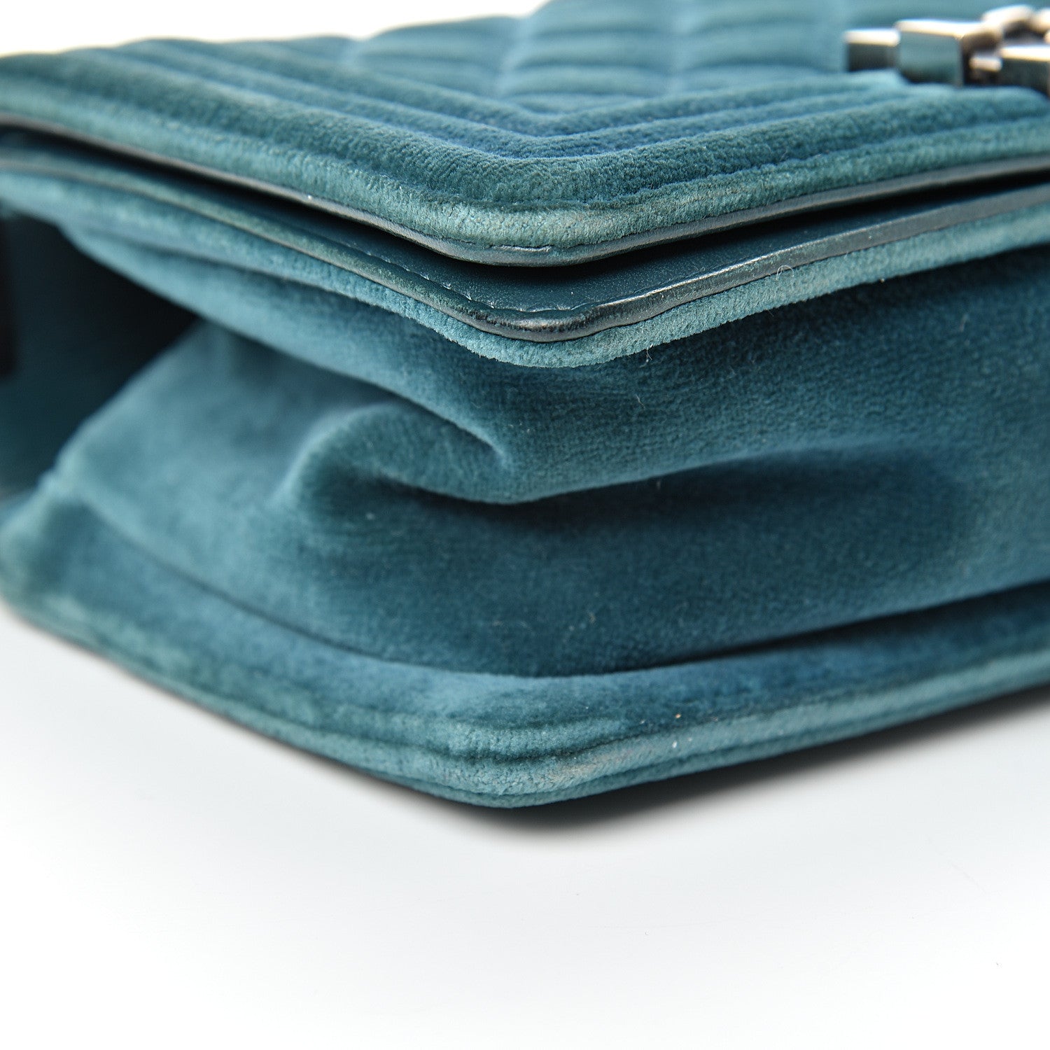 Chanel Velvet Quilted Small Boy Flap Turquoise 8 of 18