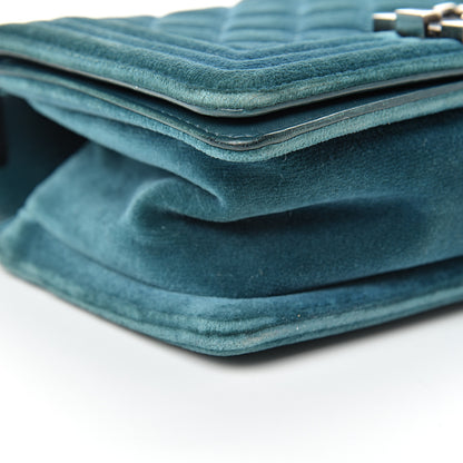 Chanel Velvet Quilted Small Boy Flap Turquoise 8 of 18
