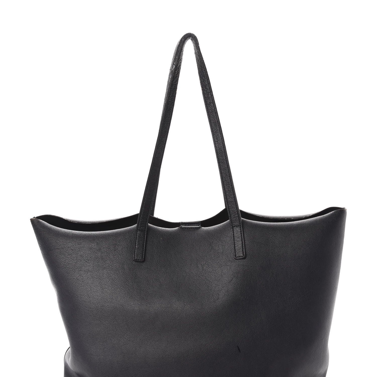 Saint Laurent Calfskin Large Shopping Tote Navy 9 of 20