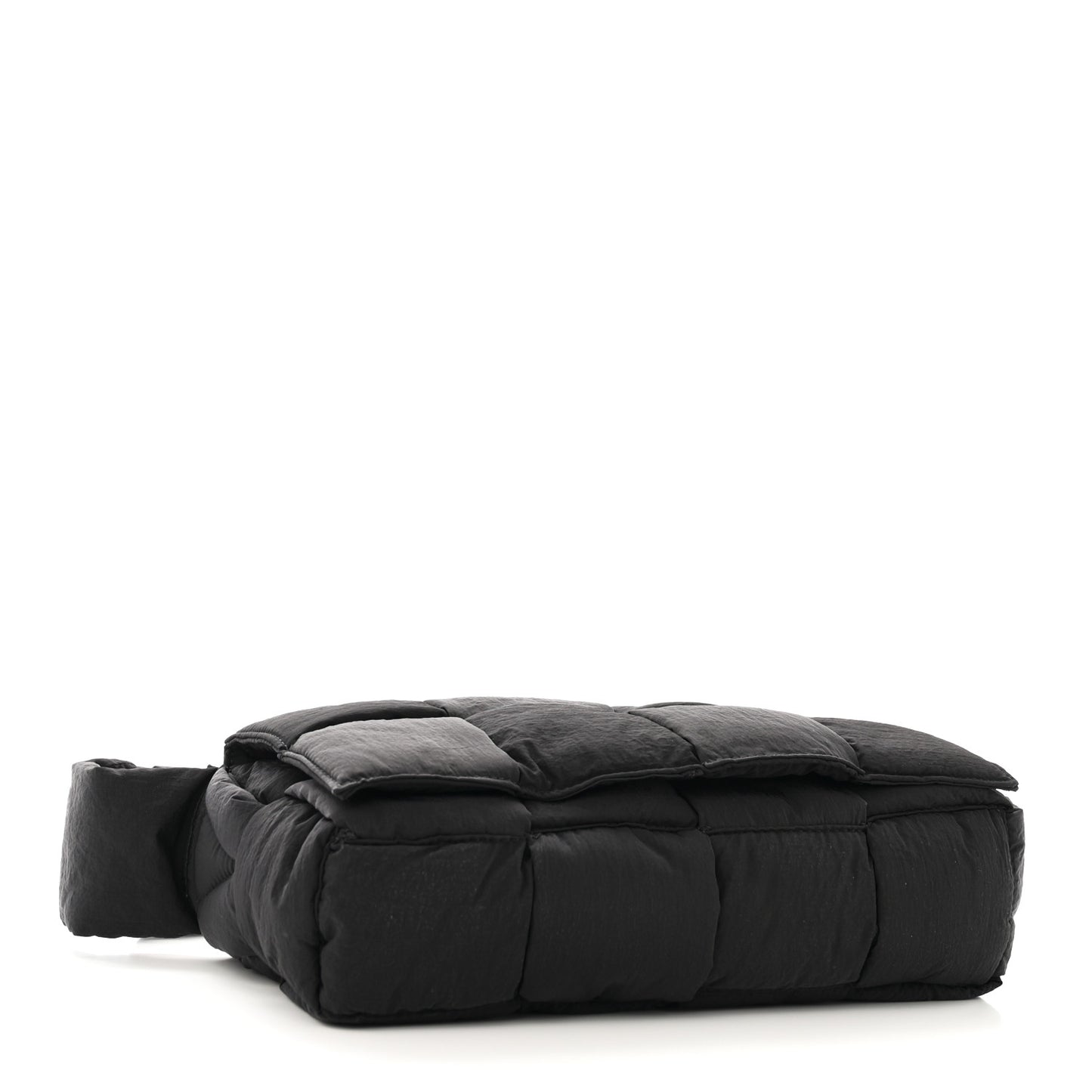 Nylon Intrecciato Padded Tech Cassette Bag Black