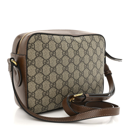 Gucci GG Supreme Monogram Small Horsebit 1955 Shoulder Bag Beige Brown Sugar 3 of 11