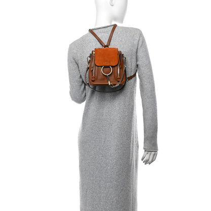 Chloe Suede Calfskin Mini Faye Backpack Tan 2 of 12