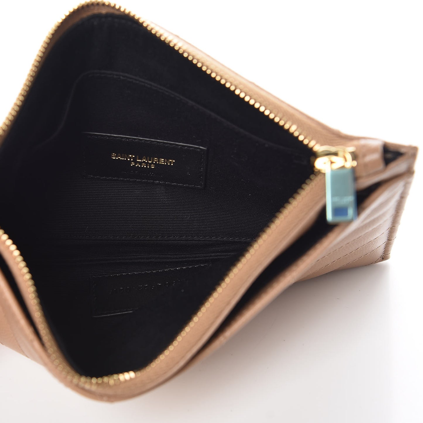 Grain De Poudre Chevron Monogram Bill Pouch Cork