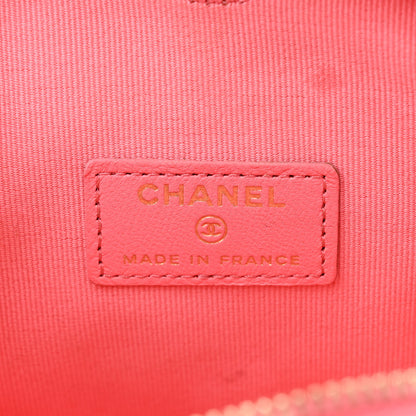 Chanel Lambskin Quilted CC In Love Heart Clutch With Chain Pink 6 of 11