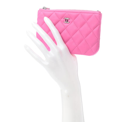 Chanel Lambskin Quilted Small Cosmetic Case Pink 2 of 7