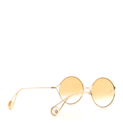 Gucci Metal Round Pearl Tip Sunglasses GG0253S Gold 4 of 8