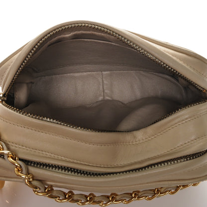 Chanel Lambskin Quilted Camera Case Beige 6 of 10