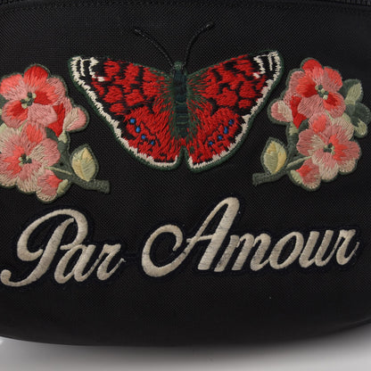 Gucci Techno Canvas Web L'Aveugle Par Amour Embroidered Double Buckle Backpack Black 8 of 8