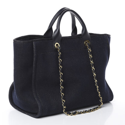 Chanel Lurex Boucle Medium Deauville Tote Black 2 of 8