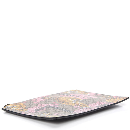 Gucci GG Supreme Monogram Bengal Zip Pouch Beige New Acero Crop Pink 4 of 9