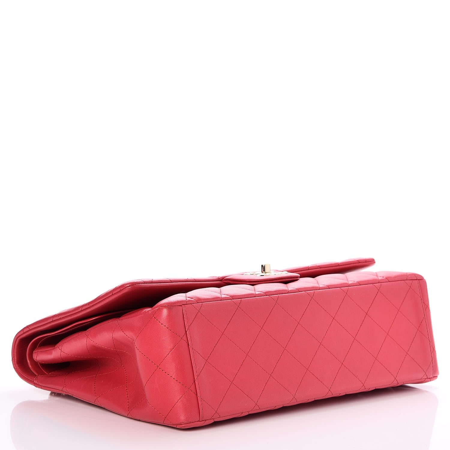 Chanel Lambskin Quilted Maxi Double Flap Red 4 of 8