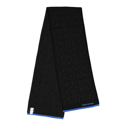 Louis Vuitton Wool My Monogram Eclipse Scarf Black Blue 2 of 4