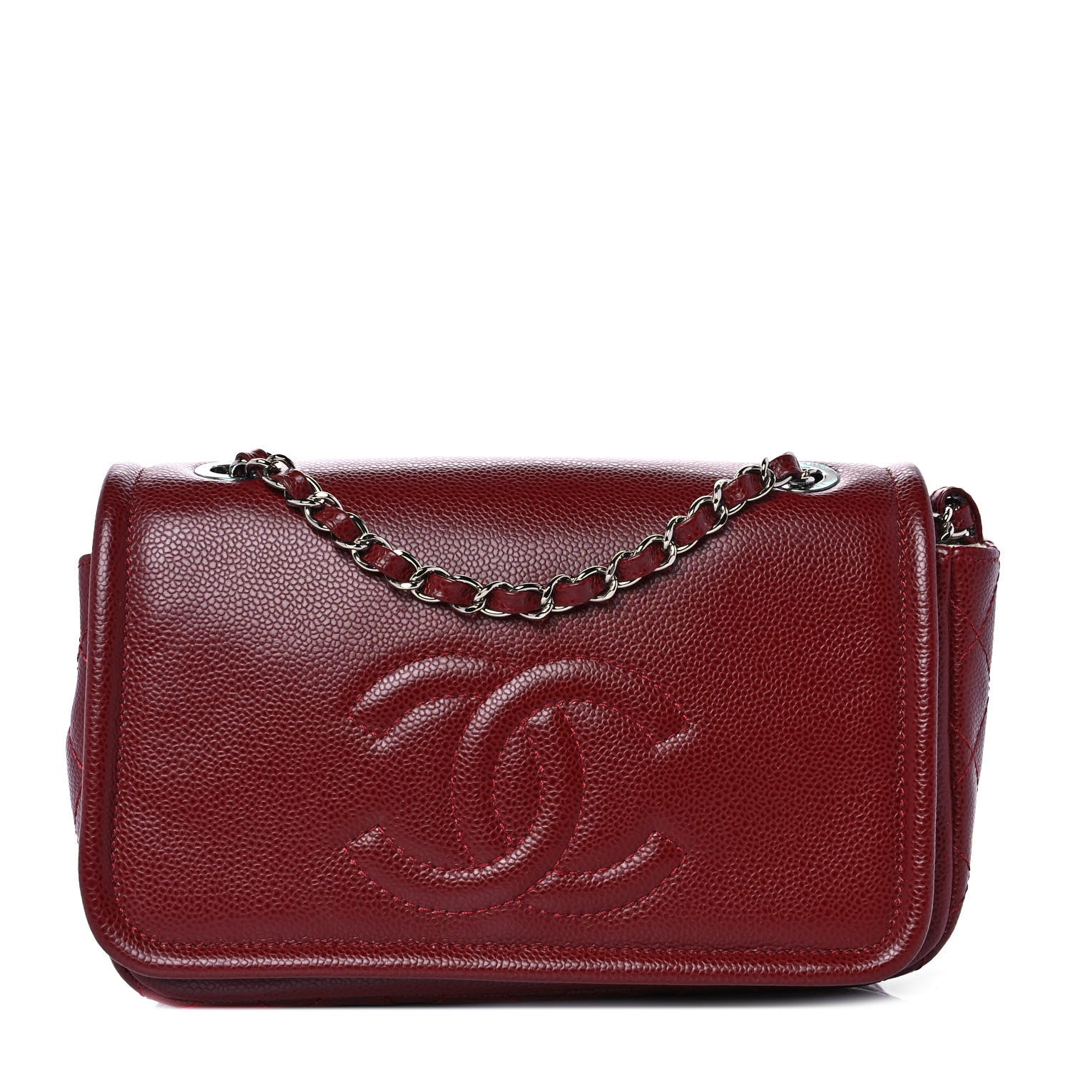 Chanel Caviar Medium Timeless CC Flap Dark Red 1 of 8