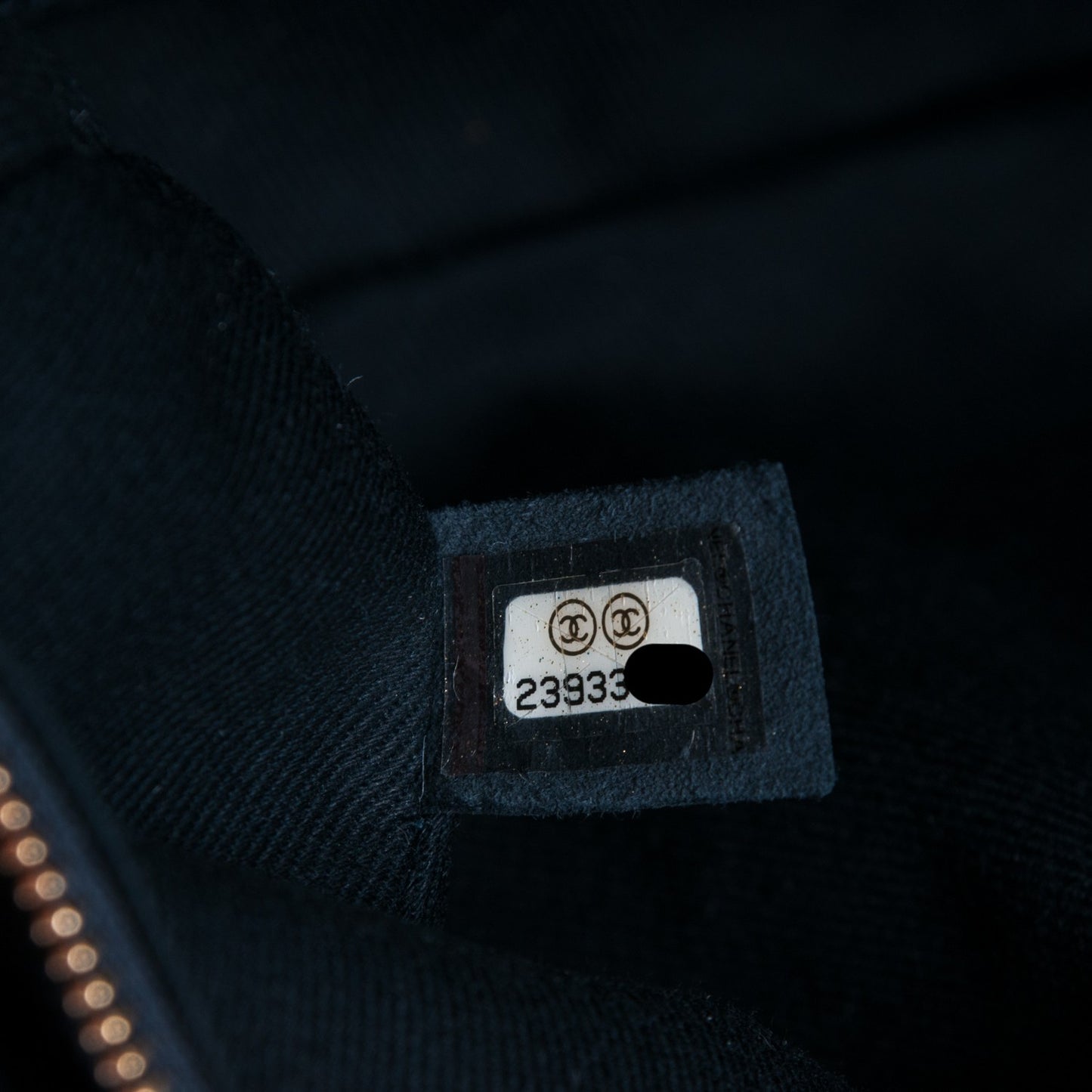 Caviar Stitched Zip and Carry Fanny Pack Navy Blue