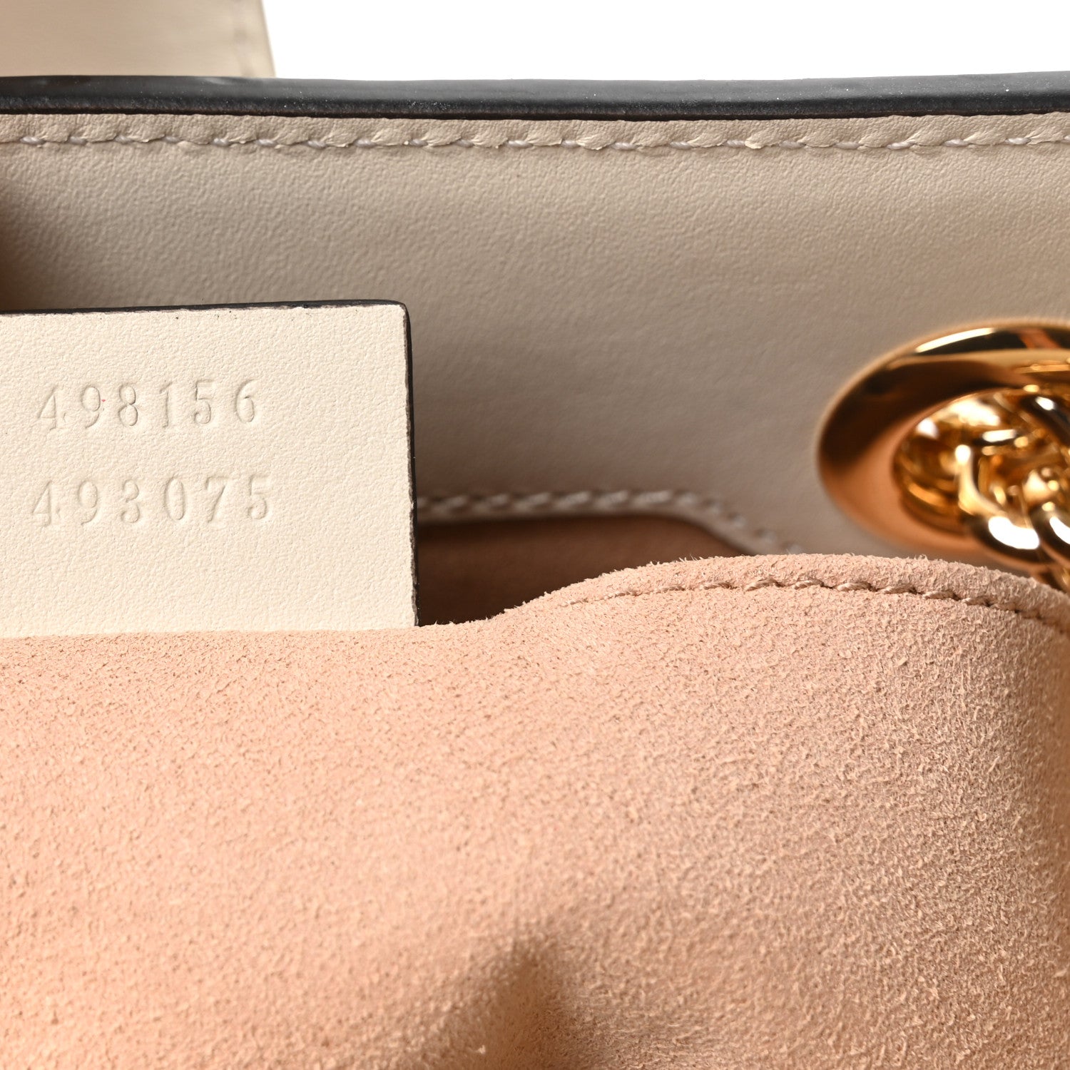 Gucci GG Supreme Monogram Moon Calfskin Small Padlock Tote Beige Ebony Mystic White 7 of 10
