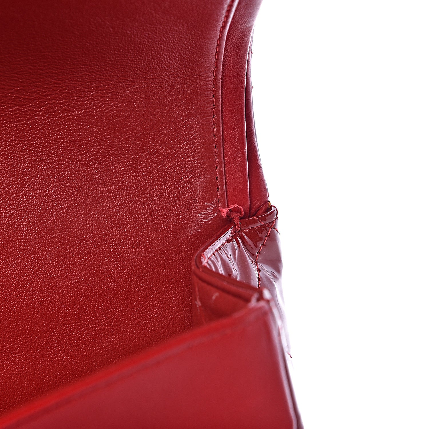 Chanel Patent Quilted Maxi Double Flap Red 13 of 14