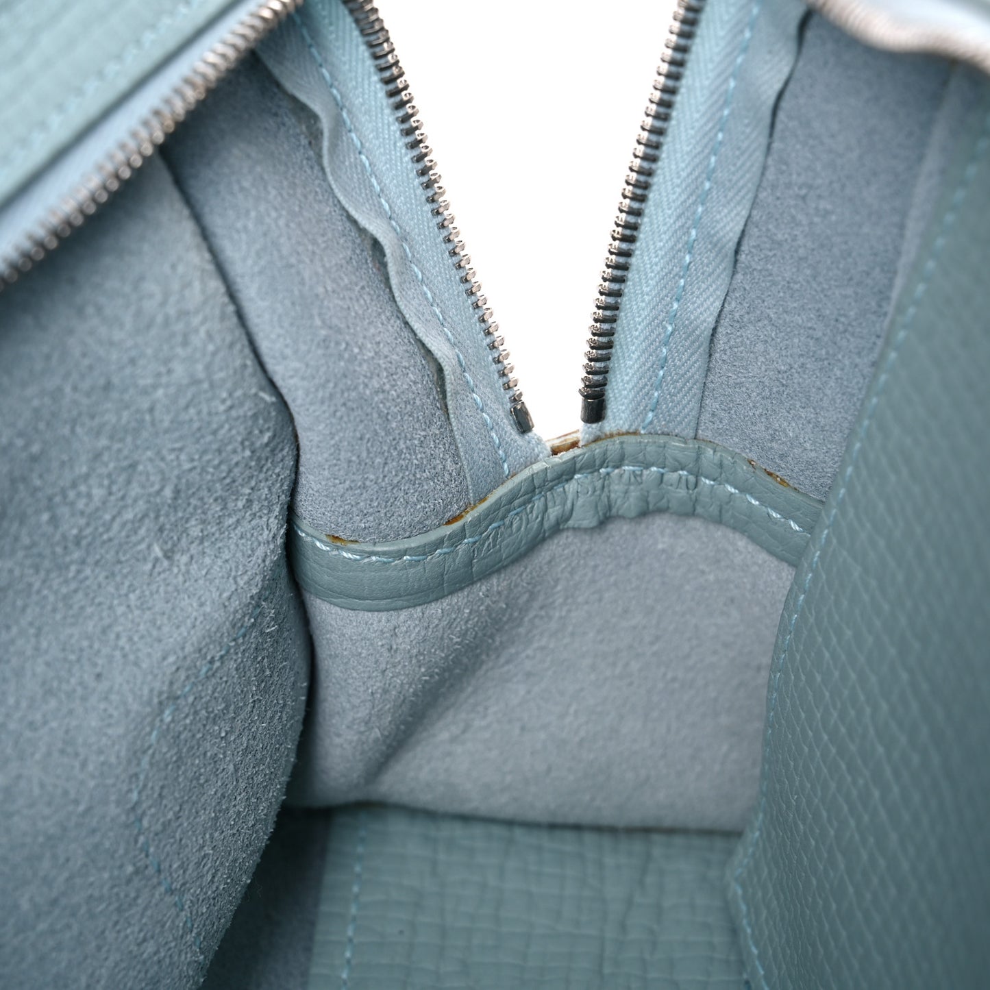 Calfskin Top Handle Bag Light Blue
