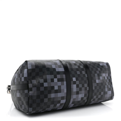 Louis Vuitton Damier Graphite Pixel Keepall Bandouliere 50 Gris 4 of 9