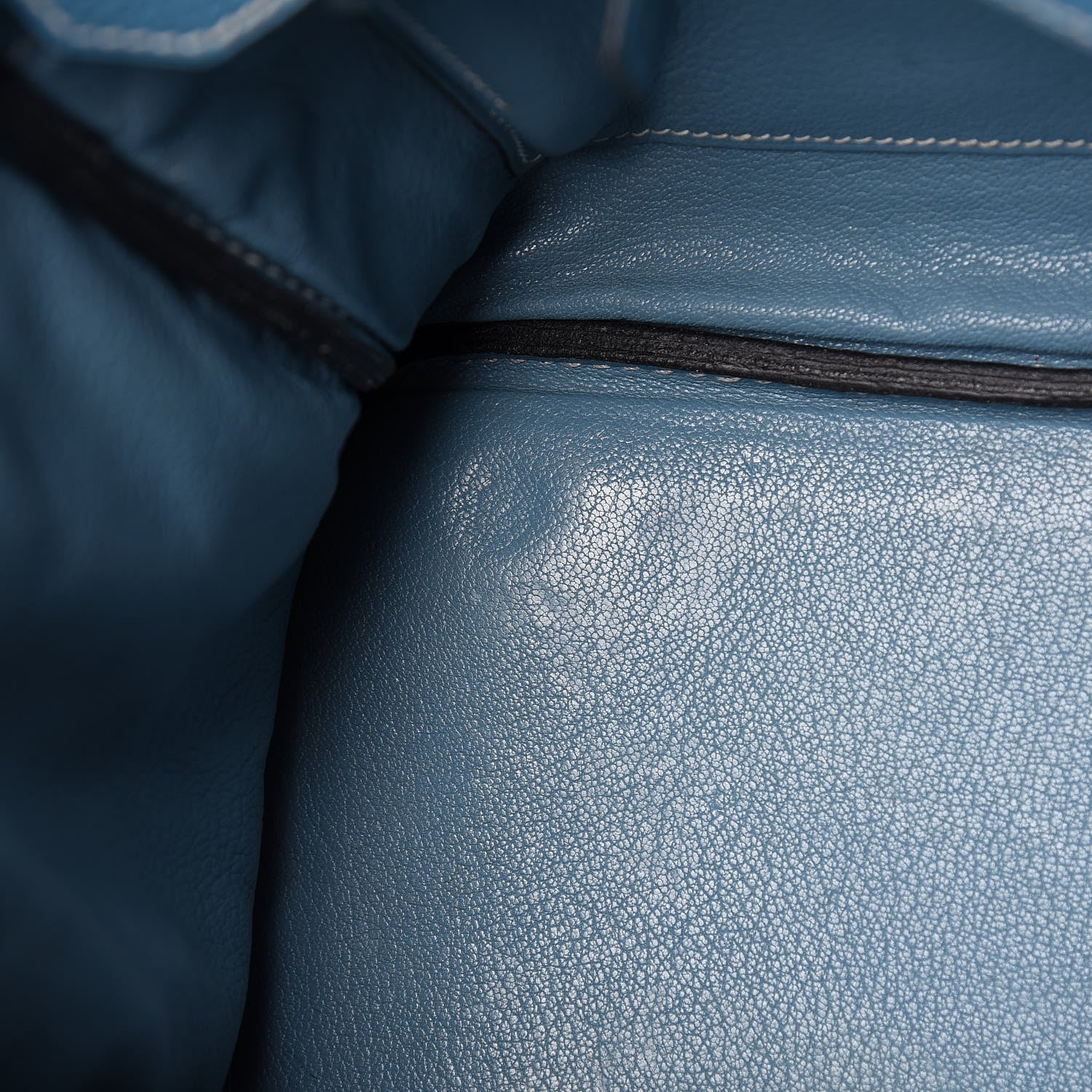 Hermes Taurillon Clemence Birkin 30 Blue Jean 37 of 51