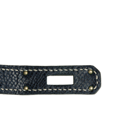 Hermes Courchevel Kelly Necklace Bleu Indigo 3 of 7