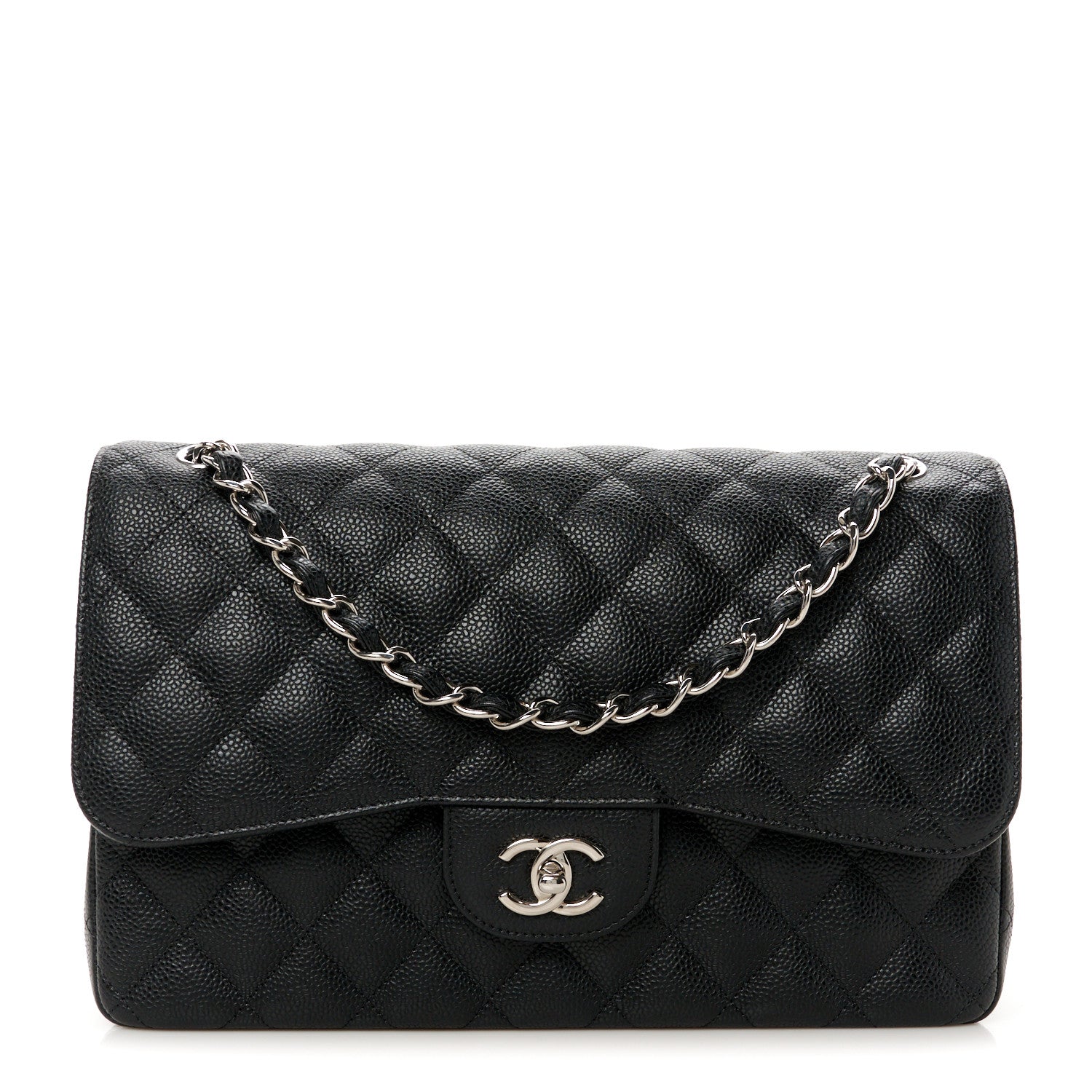 Chanel Caviar Quilted Jumbo Double Flap Black 1 of 11