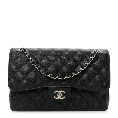 Chanel Caviar Quilted Jumbo Double Flap Black 1 of 11