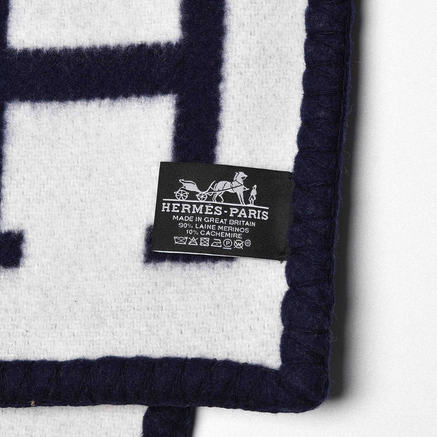Hermes Wool Cashmere Avalon III Blanket Caban Ecru 4 of 4