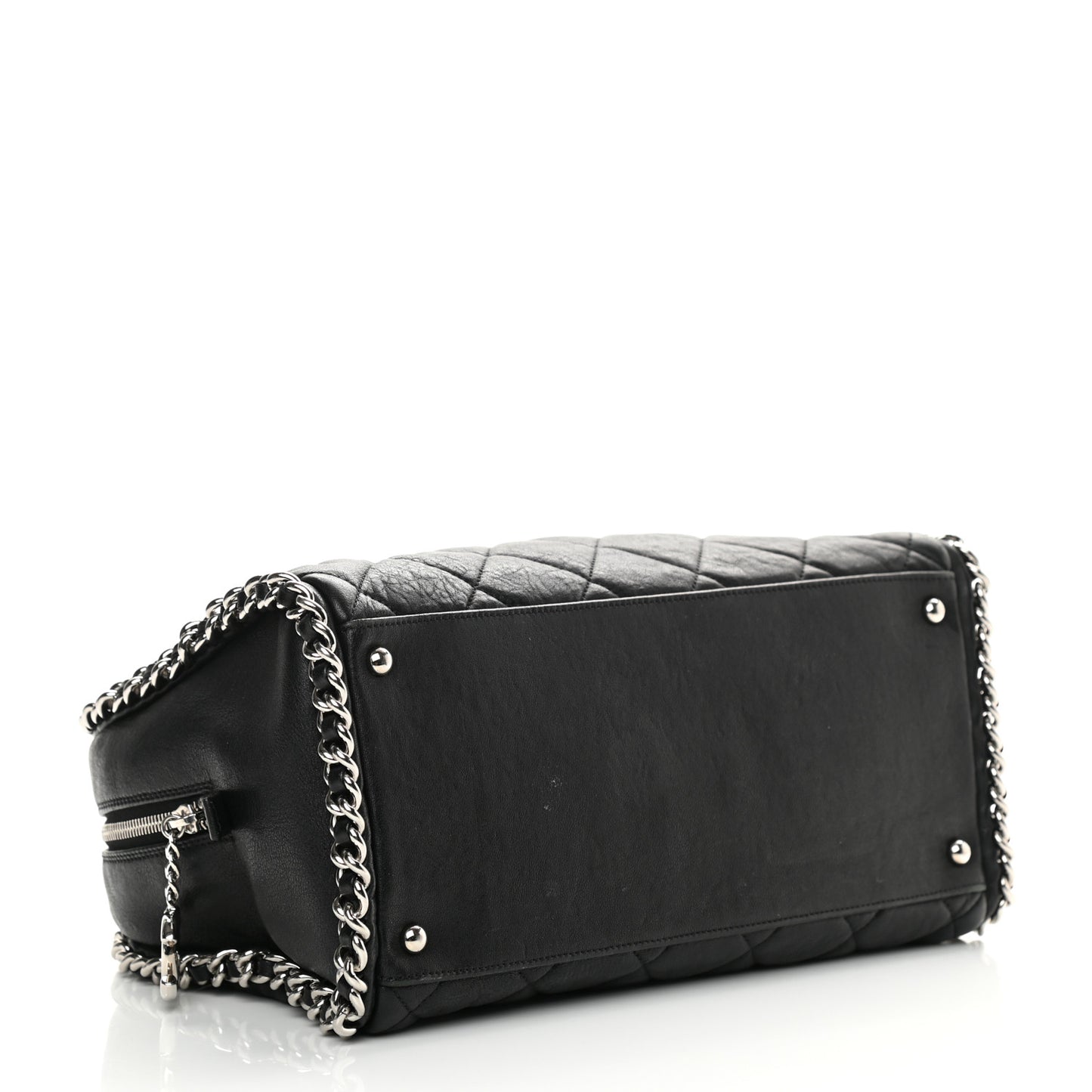 Calfskin Chain Around Bowler Black