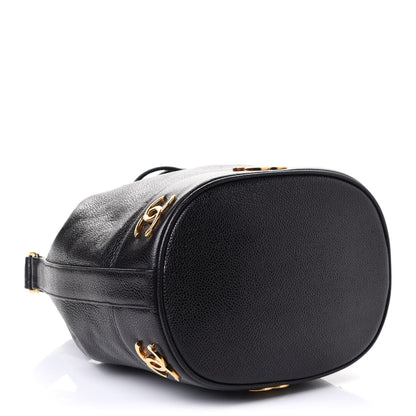 Chanel Caviar CC Drawstring Shoulder Bag Black 3 of 5